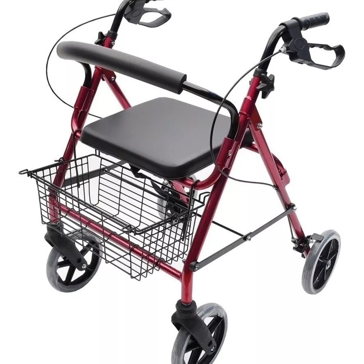 GENERICO - Burrito Andador Ortopedico Plegable 4 Ruedas Frenos Asiento