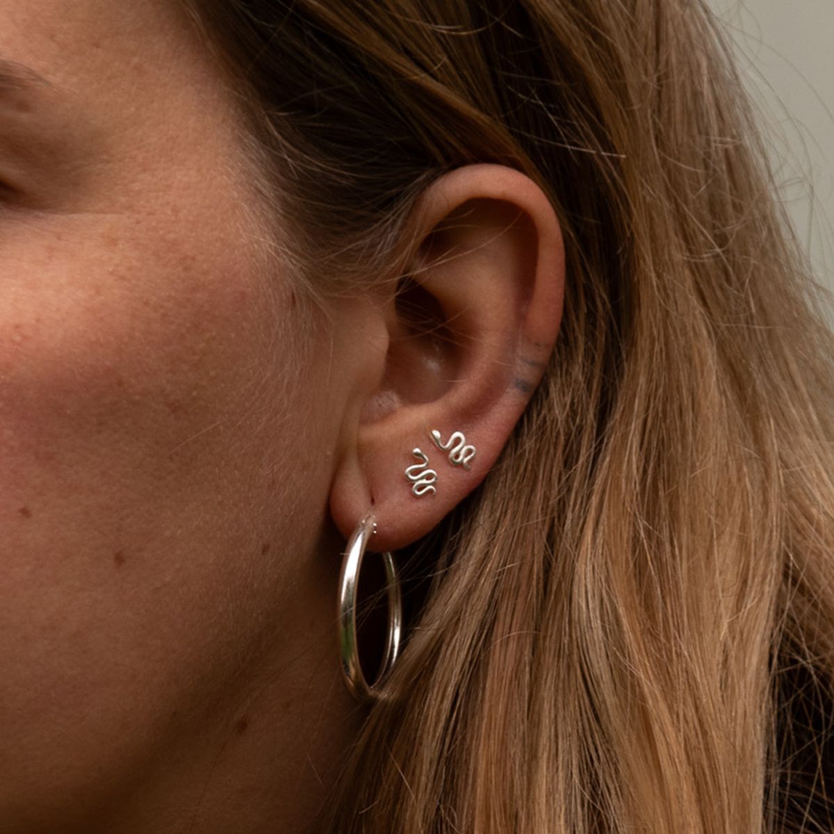 ZAZU - Pack Argollas de Plata y Serpiente