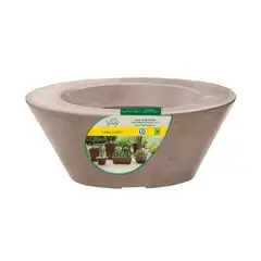 VERDY - Maceta Joinville Cóncavo Beige 24x12cm Efecto Marmoleado