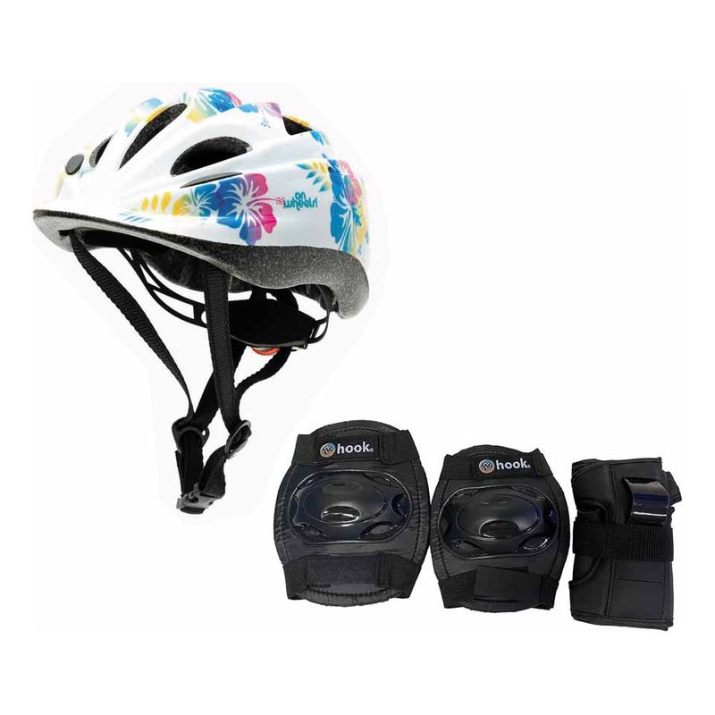 ONWHEELS - Set Casco Niñoniña Con Luz Onwheels + Set Protecciones Hook