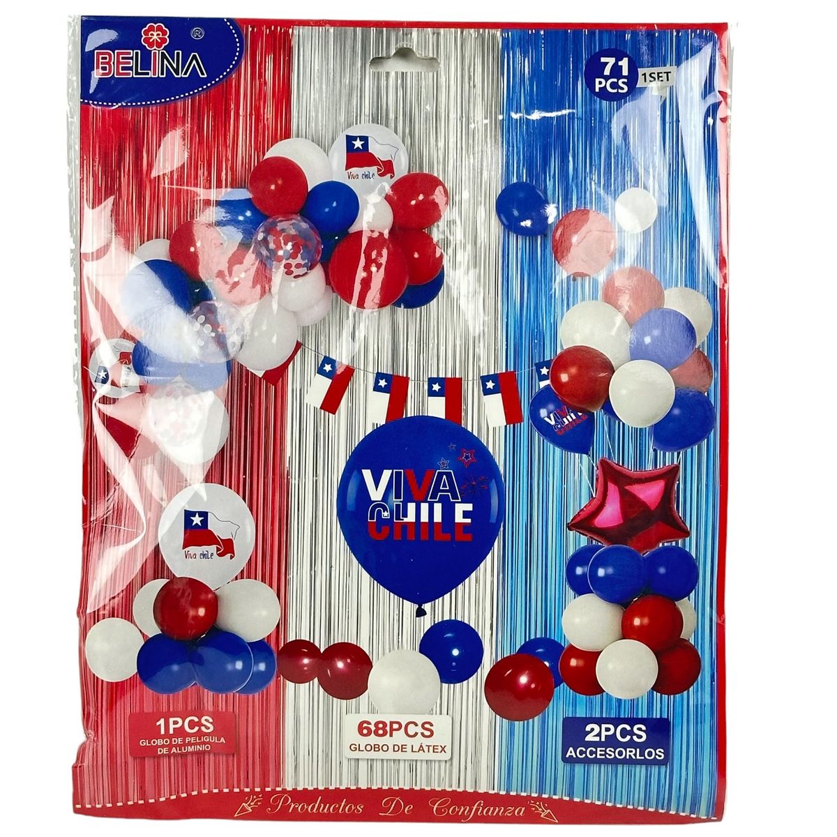 GENERICO - Set Decorativo Arco Globos 71 Celebracion Fiesta Patrias