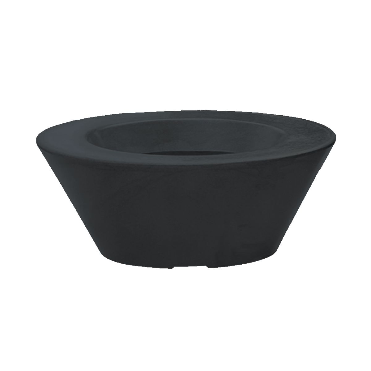 VERDY - Maceta Joinville Cóncavo Negro 24x12cm Efecto Marmoleado