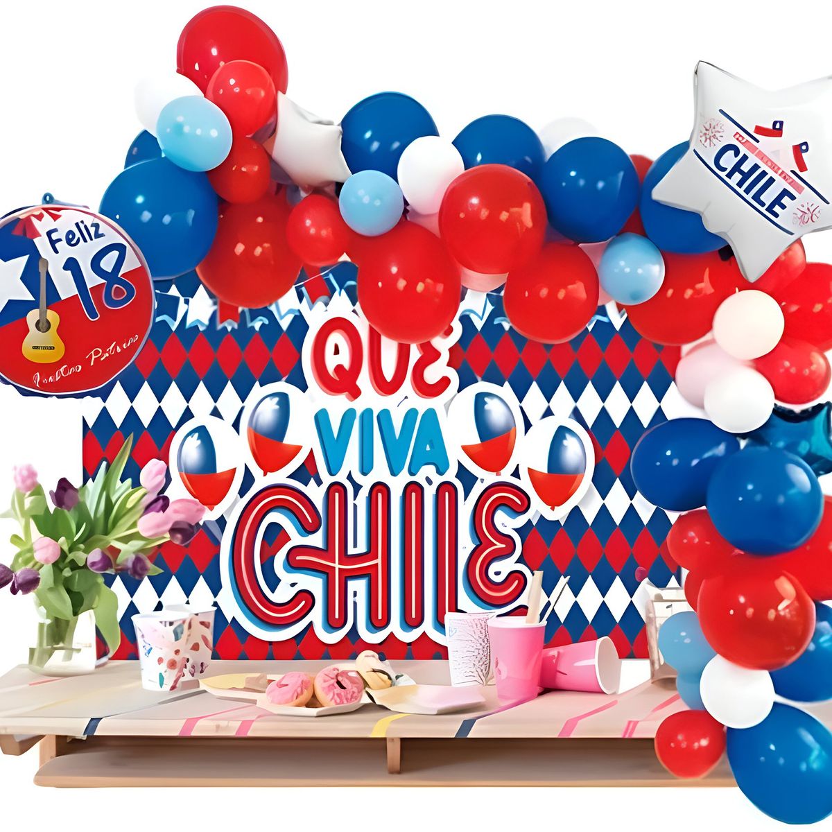 GENERICO - Set Decorativo Globos Arco 57 Pcs Celebración Fiesta Patrias