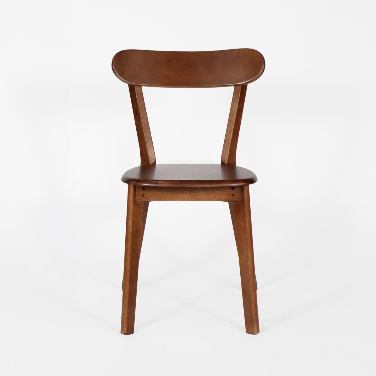 NECTAR - Silla Shubert madera de caucho respaldo curvo