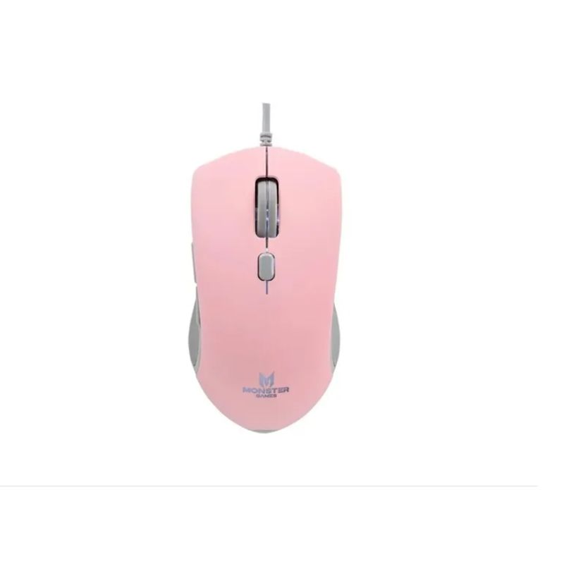 MONSTER GAMES - Mouse Gamer Monster Girl Rosado 6400 Dpi