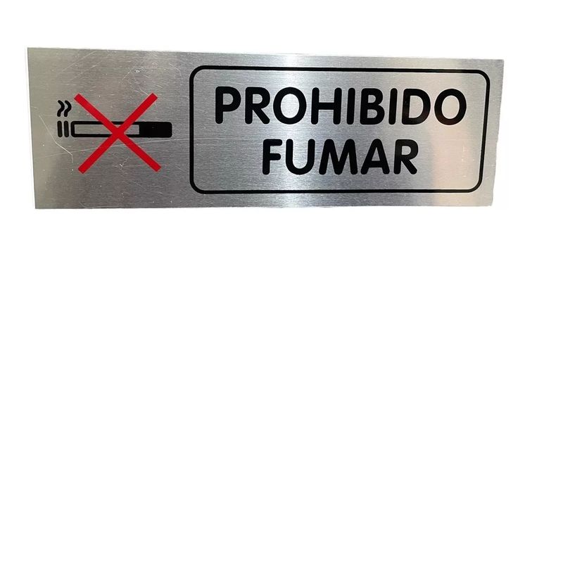 GENERICO - Señalética Prohibido Fumar Rígida 18cm X 6cm