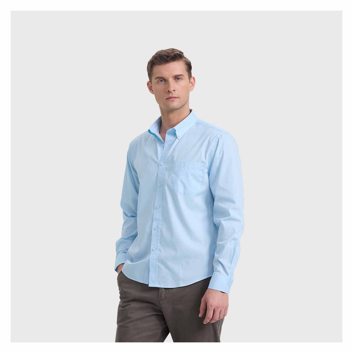 FASHION'S PARK - Camisa Hombre Con Bolsillo Celeste Fashion's Park