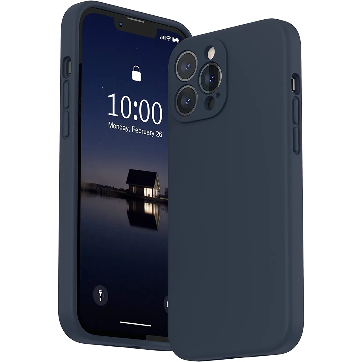 CELLBOX - Carcasa Silicona con Protector Cámara para iPhone 12 Pro Max - Azul