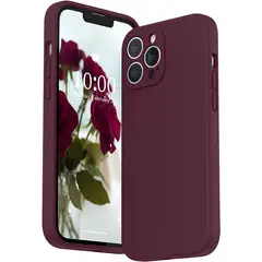 CELLBOX - Carcasa Silicona con Protector Cámara para iPhone 12 Pro Max - Vino