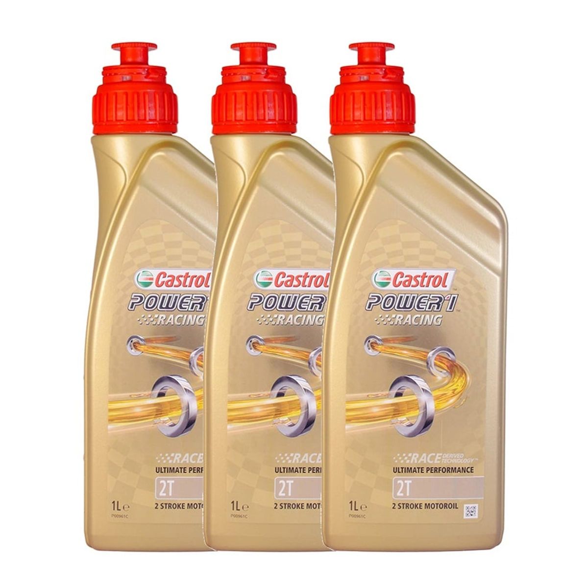 CASTROL - Pack 3L Aceite Castrol Power 1 Full Sintético 2T Racing