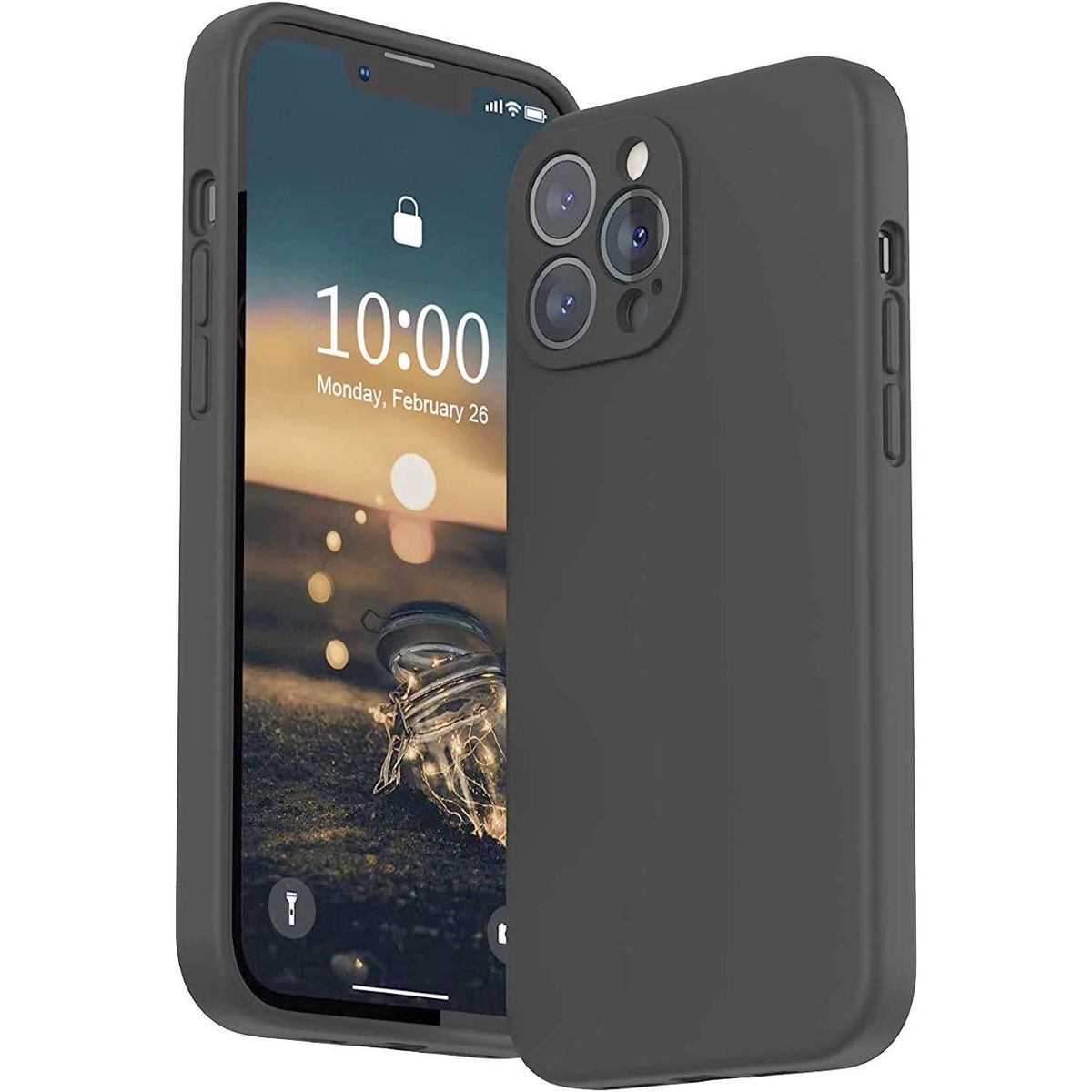 CELLBOX - Carcasa Silicona con Protector Cámara para iPhone 12 Pro Max - Gris