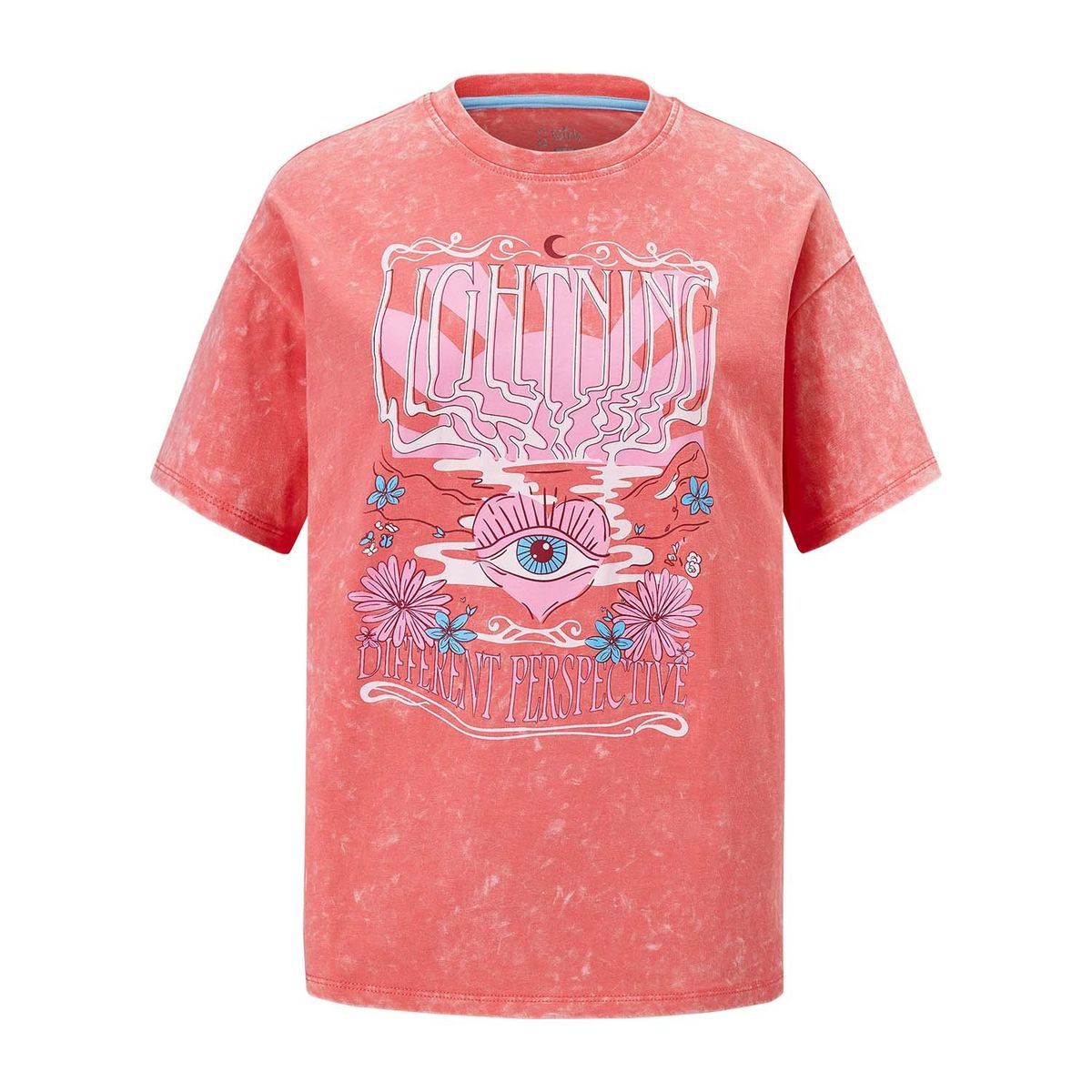FASHION'S PARK - Polera Niña Oversize Larga Coral Fashion's Park