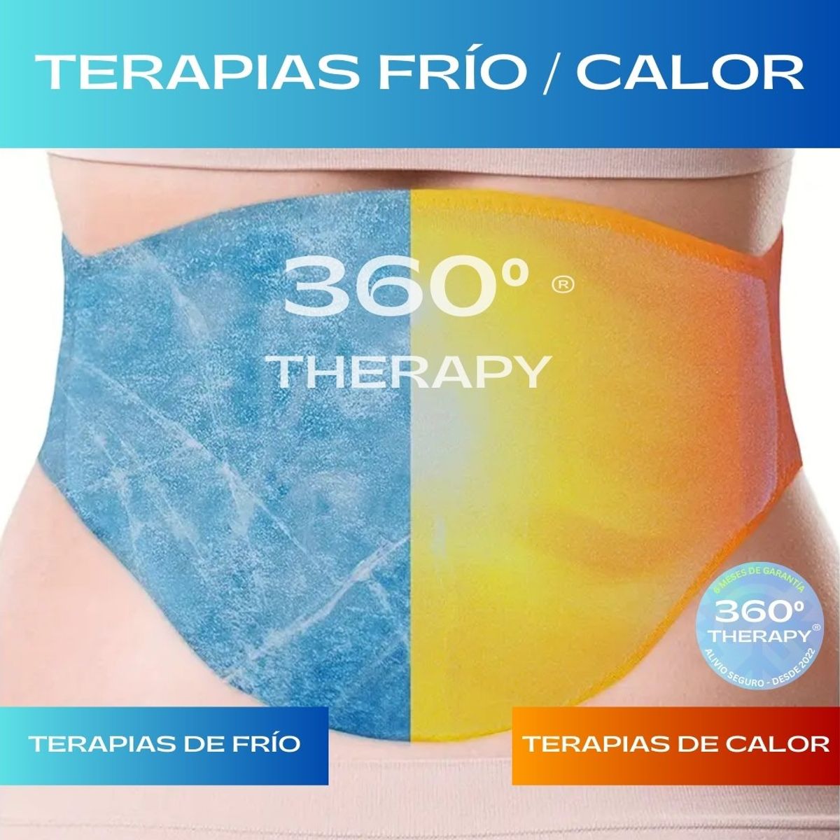 360 THERAPY - Compresa De Gel Sólido para Alivio Lumbar y Abdominal - 360º THERAPY®
