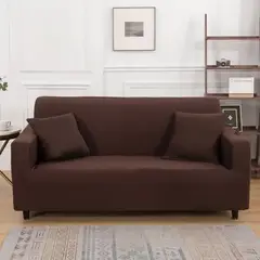 GENERICO - Funda de Sillon 2 Cuerpos Poliéster Elástico. Color Cafe TF01