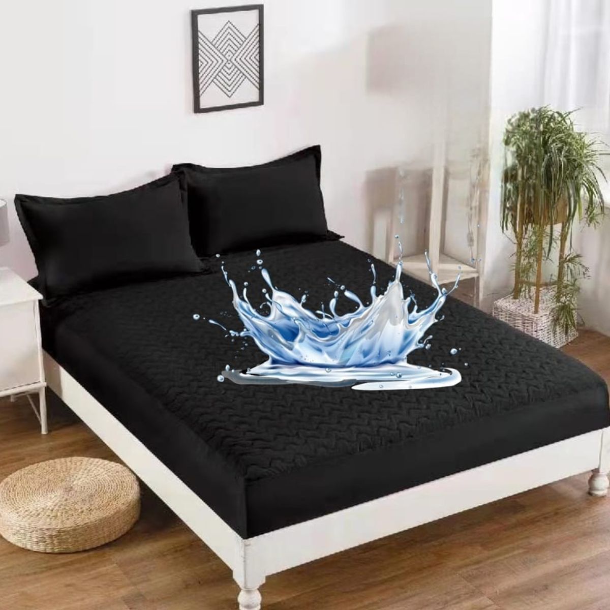 GENERICO - CUBRE COLCHON PROTECTOR IMPERMEABLE 1.5 PLAZAS