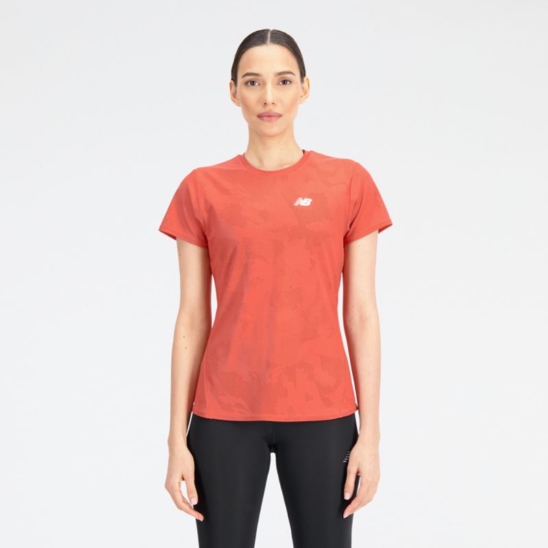 NEW BALANCE - Polera Running Mujer New Balance Q Speed ​​Jacquard Roja