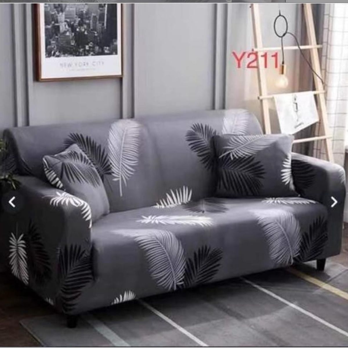 GENERICO - Funda de Sillon 2 Cuerpos Poliéster Elástico. Color Gris Y211