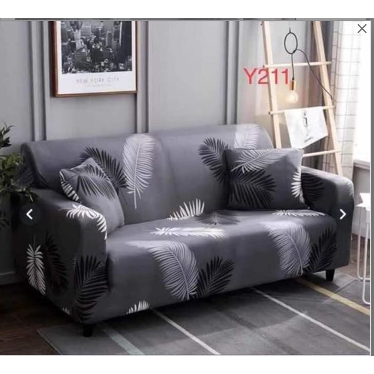 GENERICO - Funda de Sillon 2 Cuerpos Poliéster Elástico. Color Gris Y211