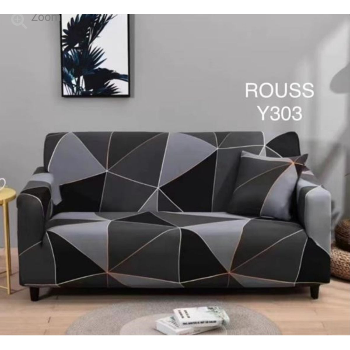 GENERICO - Funda de Sillon 2 Cuerpos Poliéster Elástico. Color Gris Y303