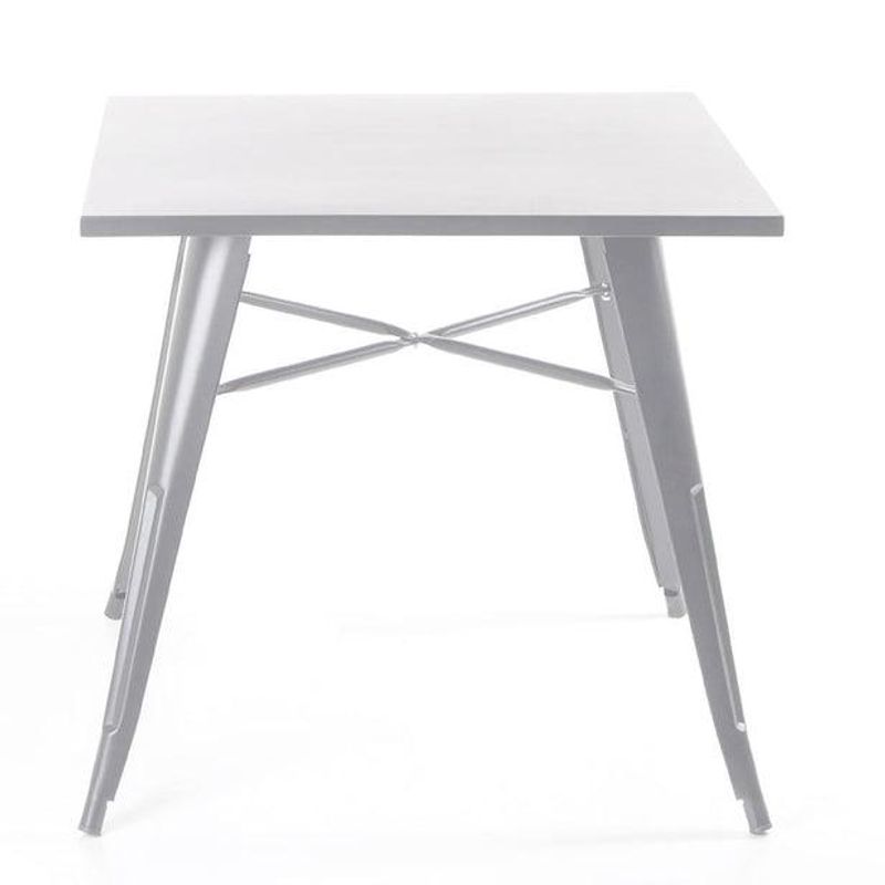 SPAZZIO - Mesa Tolix blanco mate 80x80x75 cm