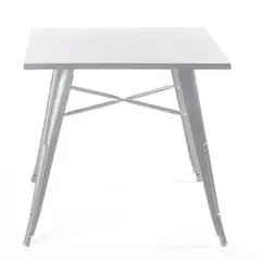 SPAZZIO - Mesa Tolix blanco mate 80x80x75 cm