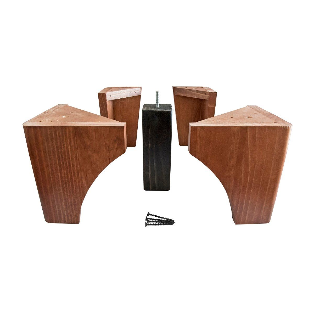 BLOCCARE - Kit De Patas Europeas Rustico ( 4 patas exteriores + 1 central)