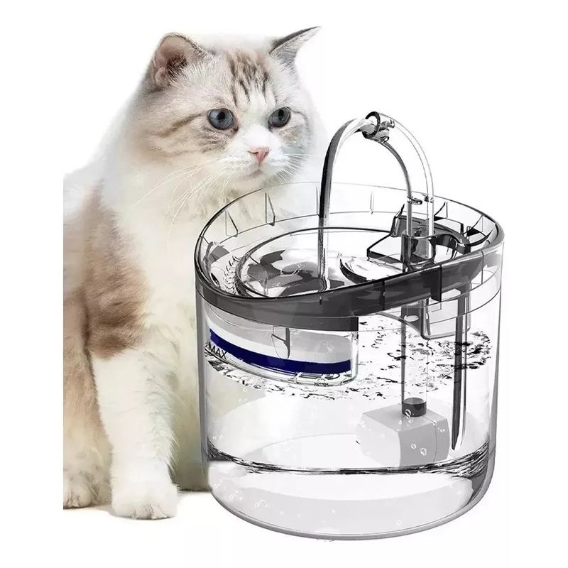 GENERICO - Bebedero Automático Fuente Agua Mascota Transparente