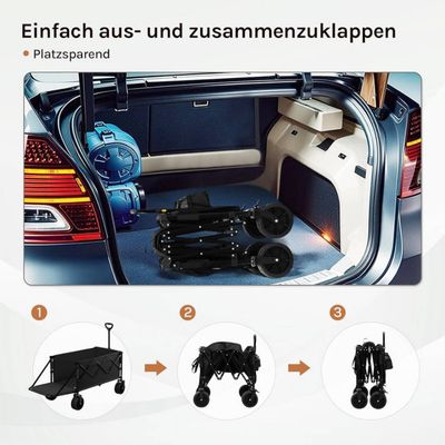 Imagen 2 del producto Carrito Para Compras Plegable Ideal Para El Camping Y Picnic Negro-