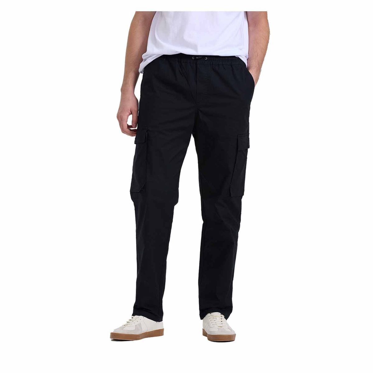 FASHION'S PARK - Pantalón Hombre Tecnico Cargo Negro Fashion's Park