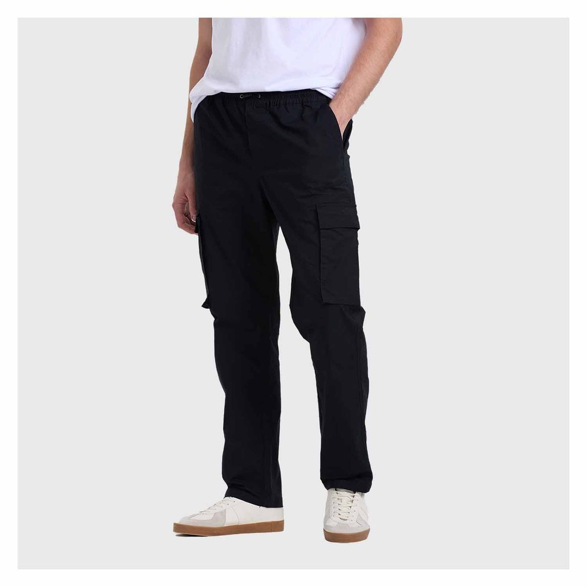 FASHION'S PARK - Pantalón Hombre Tecnico Cargo Negro Fashion's Park