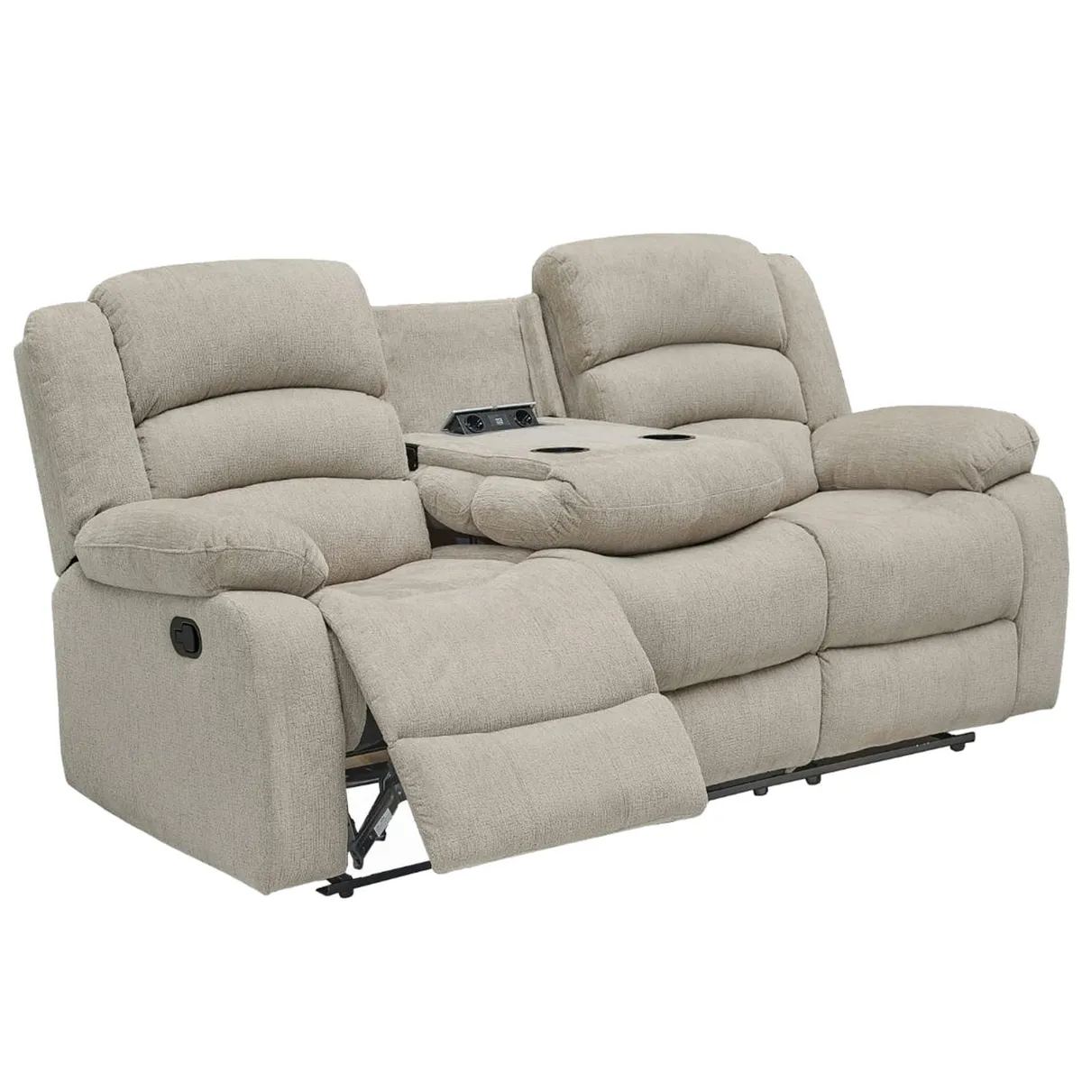 ECOMUSO - SOFA RECLINABLE 3 CUERPOS CHARLIE BEIGE ECOMUSO