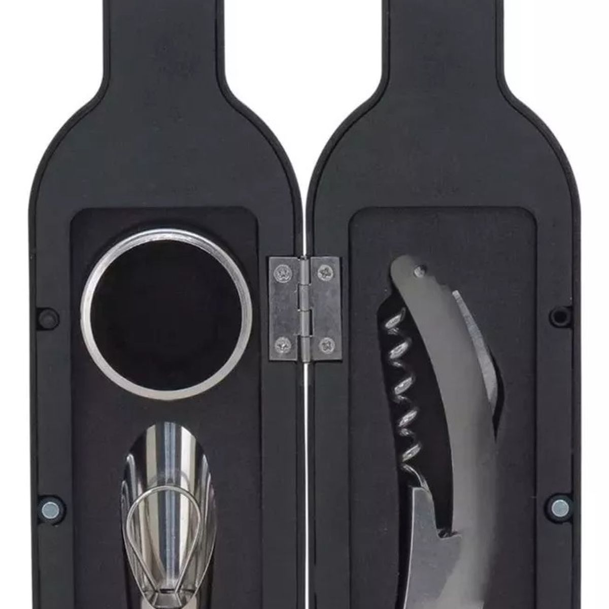 GENERICO - Destapador De Vino Set Botella Estuche 5 Piezas