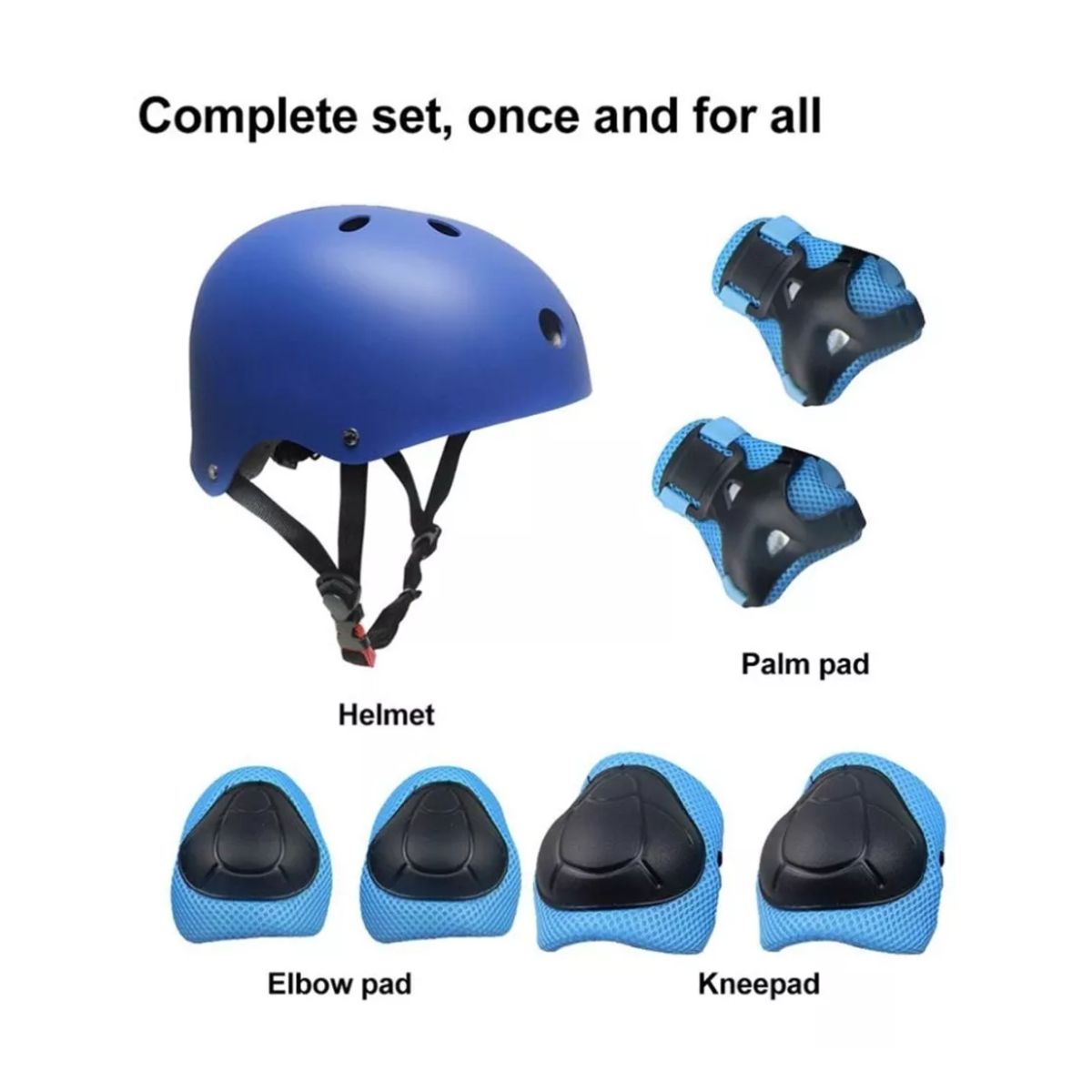 GENERICO - Patines Lineales Azul Mas Proteccion Talla M 34 a 37