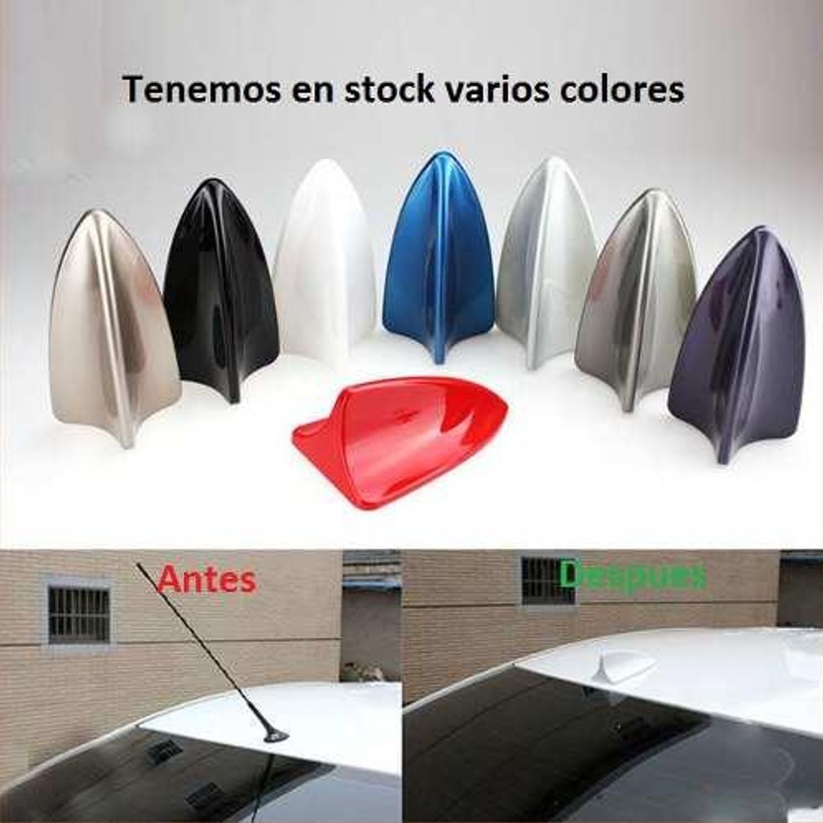 GENERICO - Antena Tiburón Transmisor Radio GRIS OSCURO Auto Karvas