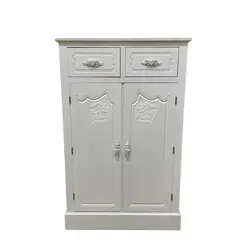 ECOMUSO - Zapatero clásico tallado blanco corazón