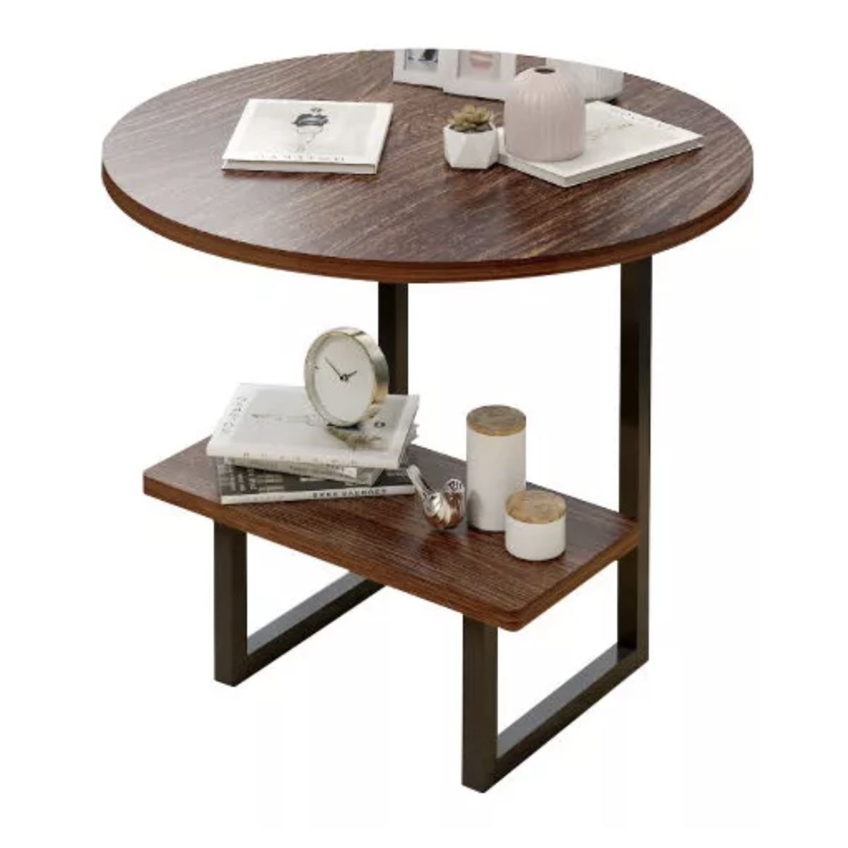 Mesa De Centro Redondo De Fierro Y Madera Living Vanguardia, marca HOMER DESIGN - Foto 2