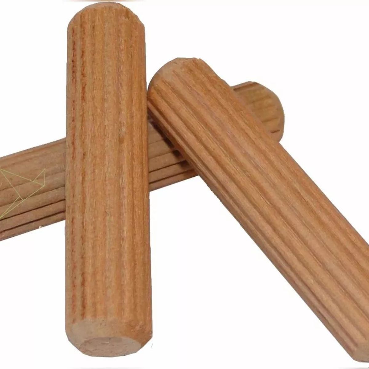 KUANGYE - Tarugo De Madera De 10x45mm. Estriado 500 Und X Caja