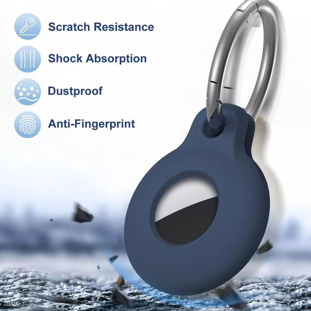 KUANGYE - Kit 4 Llaveros Para Airtag Silicona De Alta Resistencia