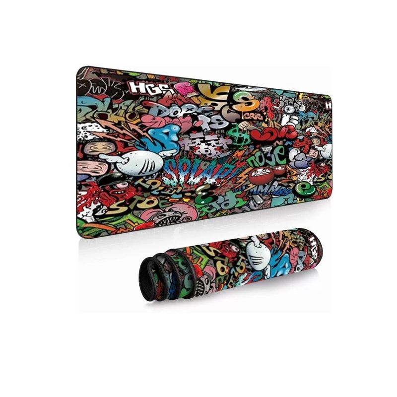 GENERICO - Mousepad Gamer Graffiti Xxl 90x40cm Antideslizante