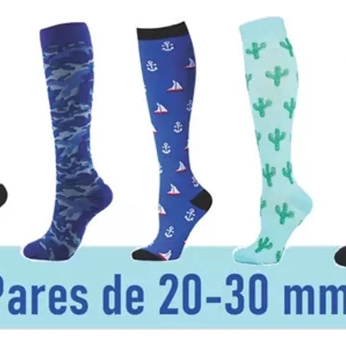 KUANGYE - Medias Compresivas Calcetines Compresión Surtidos 5u Várices