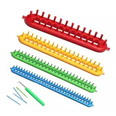 KUANGYE - Telar Rectangular Set Incluye Gancho Y Aguja