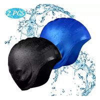 Gorro Natación Unisex Silicona Piscina Baño Impermeable 2pcs
