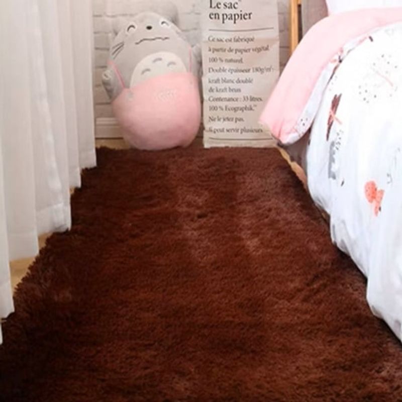 ANGELES DEL HOGAR - Alfombra Peluda Pasillera 200x55cm Café
