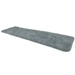 ANGELES DEL HOGAR - Alfombra Peluda Pasillera 200x55cm Gris