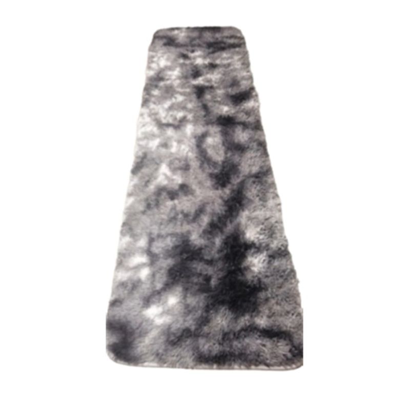 ANGELES DEL HOGAR - Alfombra Peluda Pasillera 200x55cm Gris Jaspeado
