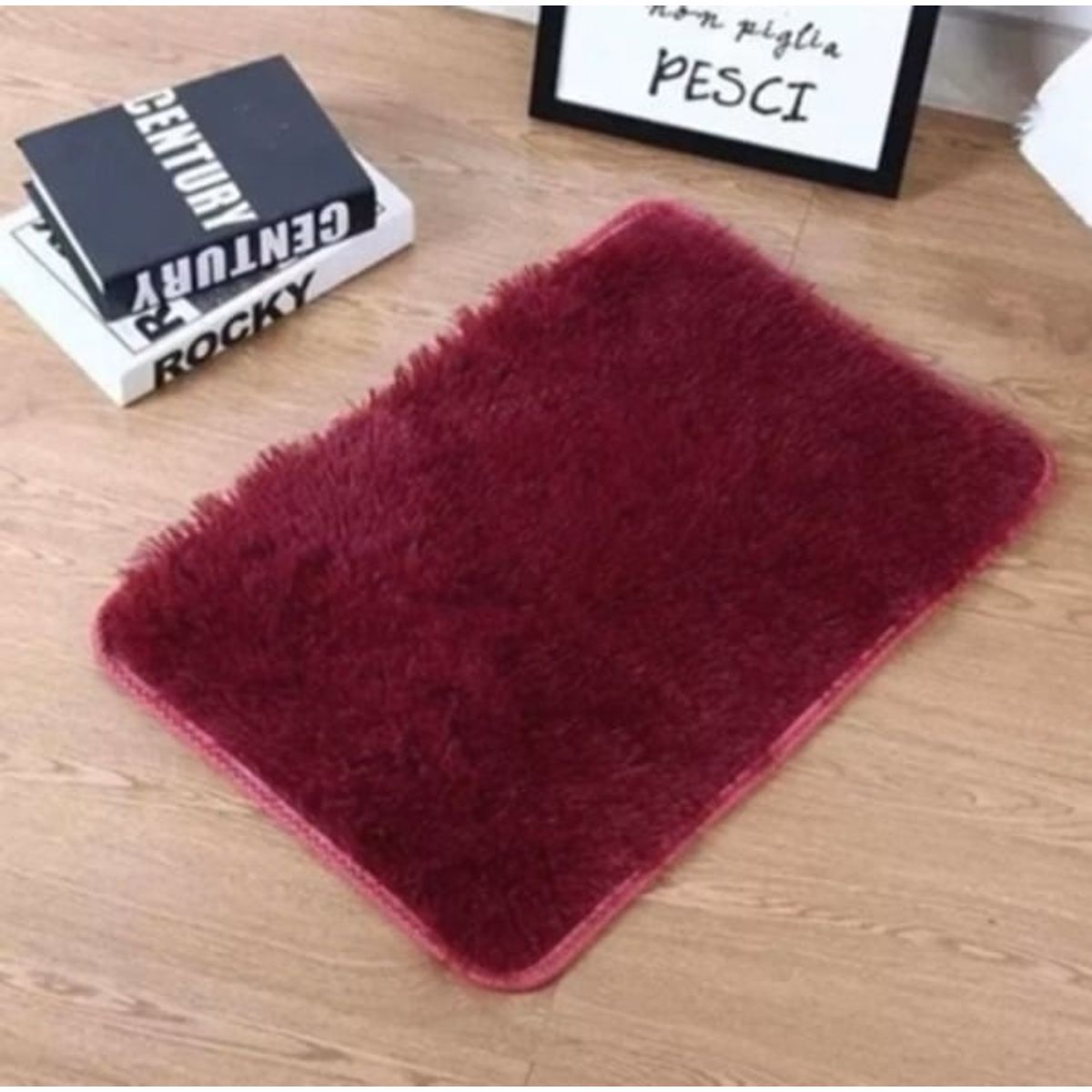 ANGELES DEL HOGAR - ALFOMBRA PELUDA BAJADA DE CAMA 50X80 BURDEO