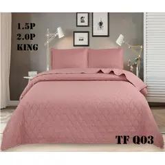 GENERICO - Cubrecama de Algodón con Pompones King - Super King Color Rosado TFQ03