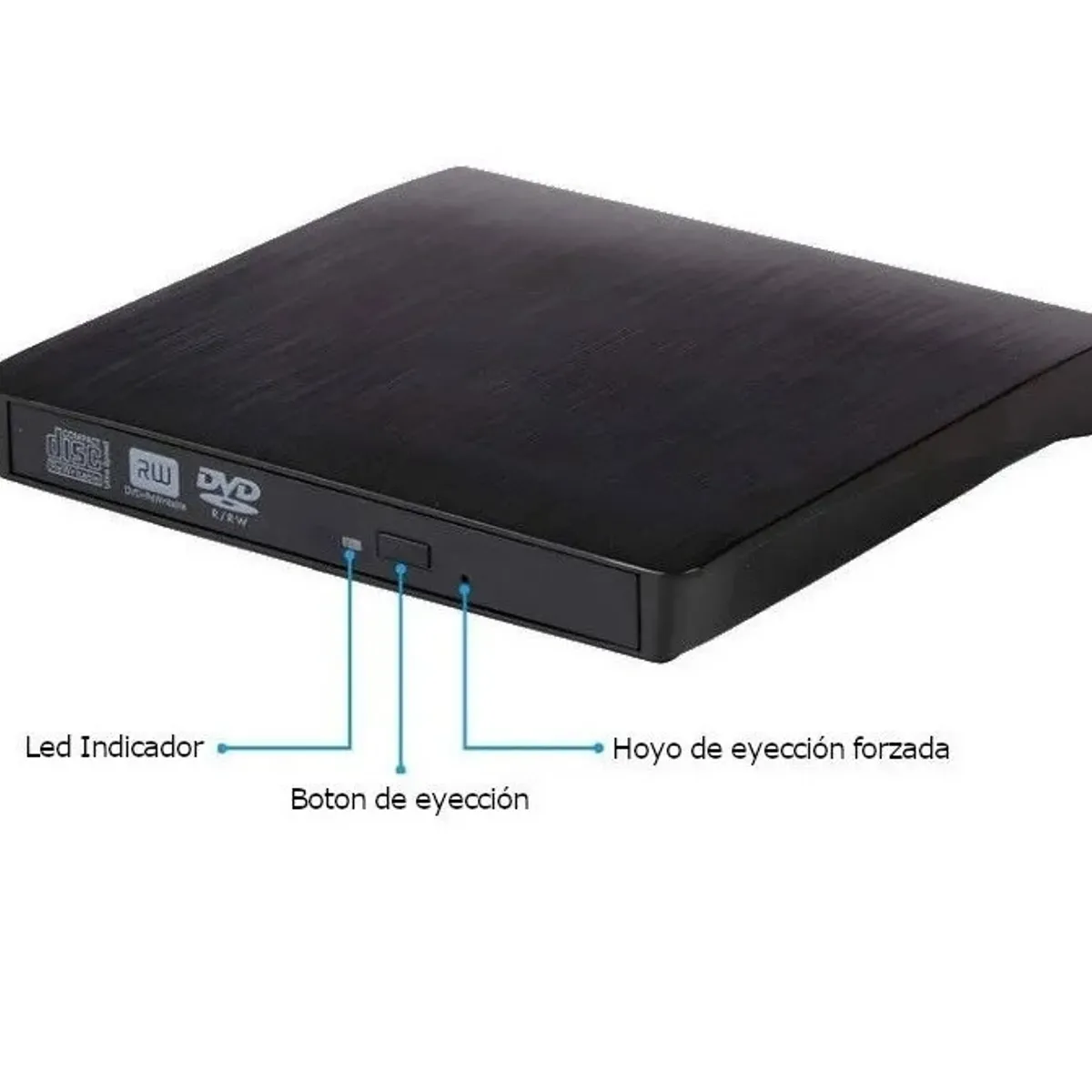 GENERICO - Grabador Cd-rw Externo conexión puerto USB solo grabador