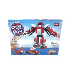PERROT - Construbrick Mega Robot Rojo 3 en 1 137 pzas