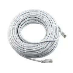 GENERICO - Cable de red 25 metros categoria 5 Rj45 Lan Gris